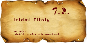 Triebel Mihály névjegykártya